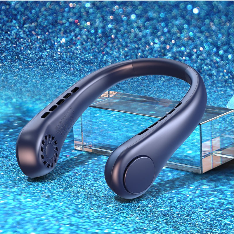 CoolFlow portable neck fan blue 3-speed model