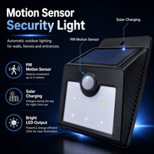 Solar 4 LED Sensor Light